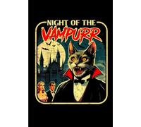 Night of the Vampurr Funny Cat Halloween: Funny Gift 6x9 Planner, Journal, Notebook, Composition Book, Diary for Women, Men, Teens, and Children