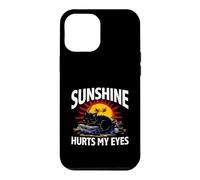 Night Owl Introvert Sunshine Hurts My Eyes Funny Black Cat Coque pour iPhone 12 Pro Max
