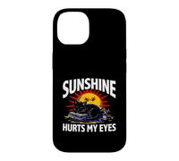 Night Owl Introvert Sunshine Hurts My Eyes Funny Black Cat Coque pour iPhone 14