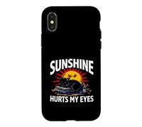 Night Owl Introvert Sunshine Hurts My Eyes Funny Black Cat Coque pour iPhone X/XS