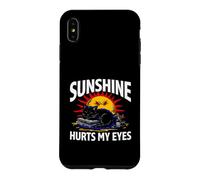 Night Owl Introvert Sunshine Hurts My Eyes Funny Black Cat Coque pour iPhone XS Max