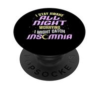 Night Owl, Je Reste éveillée Toute la Nuit, inquiète, Attrape l'insomnie PopSockets PopGrip Adhésif
