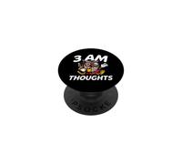 Night Owl Overthinker 3 AM Thoughts Coffee PopSockets PopGrip Adhésif
