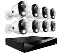 Night Owl Système de caméra de sécurité à domicile audio 2 voies DVR 12 canaux avec (8) caméras de dissuasion filaires 2K HD intérieur/extérieur et disque dur de 1 To (ajouter jusqu'à 4 caméras Wi-Fi)