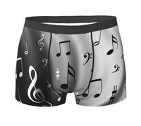 Night Paris Tour Eiffel Imprimée Confortable Boxer Slip Homme Sous-vêtements Coton Sous-Vêtements Rafraîchissants Pour Chaque Homme, Imprimé notes de musique., XL