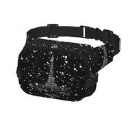 Night Paris Tour Eiffel Sac banane pour homme et femme avec ceinture réglable pour entraînement en plein air