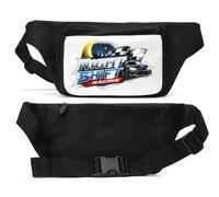 Night Racing Under the Moonlight Sky Sac banane unisexe Noir