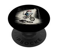 Night Rider Cat BD Style BMX Street Art Design PopSockets PopGrip Adhésif