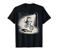 Night Rider Cat BD Style BMX Street Art Design T-Shirt