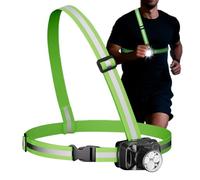 Night Running Light, 1000LM Rechargeable LED Flashlight, 12x5cm Adjustable Beam for Night Walking, Sturdy Aluminum Torch with 90 Degree Pivot, Outdoor Safety Gear for Hiking Cycling Camping Work