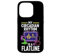 Night Shift Nurse Circadian Rhythm Flatline Humor Coque pour iPhone 14 Pro