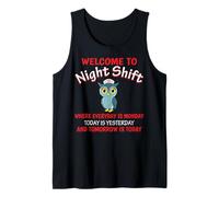 Night Shift Nurse Owls Funny Nursing RN LPN CNA Women Débardeur