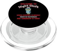 Night Shift Nurse Owls Funny Nursing RN LPN CNA Women PopSockets PopGrip pour MagSafe
