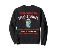 Night Shift Nurse Owls Funny Nursing RN LPN CNA Women Sweatshirt