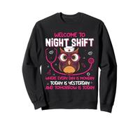 Night Shift Nurse Owls Funny Nursing RN LPN CNA Women Sweatshirt