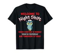 Night Shift Nurse Owls Funny Nursing RN LPN CNA Women T-Shirt