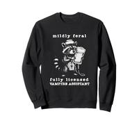 Night Shift Nurse Raton Laveur Vampire Assistant Humour Vintage Sweatshirt