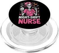 Night Shift RN ICU Costume d'halloween Squelette d'infirmière pour Femme PopSockets PopGrip pour MagSafe