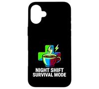 Night Shift Survival Mode Nurse Medical Coffee Coque pour iPhone 16 Plus