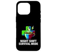 Night Shift Survival Mode Nurse Medical Coffee Coque pour iPhone 16 Pro