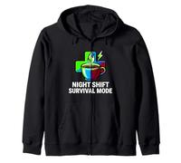 Night Shift Survival Mode Nurse Medical Coffee Sweat à Capuche