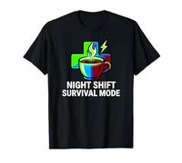 Night Shift Survival Mode Nurse Medical Coffee T-Shirt
