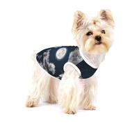 Night Sky Full Moon Chemise pour chien en coton sans manches, doux et respirant pour petit animal de compagnie