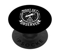 Night Sky Observer Telescope Astronomie Observateur Etoiles PopSockets PopGrip Adhésif