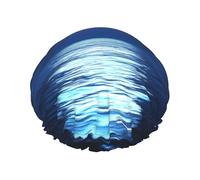 Night Sky Stars And Full Moon Bonnet de douche imperméable double couche pour homme et femme - Protection des cheveux pour le bain, masques faciaux, spa