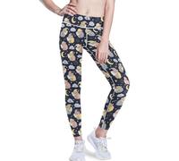 Night Sky Teddy Bear Sleepy Pantalon de yoga taille haute pour femme Pantalon de survêtement Legging taille 7/8, multicolore, Taille S