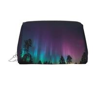 Night Sky Trousse à cosmétiques en cuir avec imprimé ciel de nuit pour ranger des cosmétiques, etc, Argenté., Taille unique
