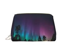 Night Sky Trousse à cosmétiques en cuir avec imprimé ciel de nuit pour ranger des cosmétiques, etc, doré, Taille unique