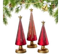 Night Starry Christmas Tree - Christmas Ornaments | 3 Pieces Chriistmas Tree Resin Decoration | Holiday Party Supplies for Bedroom Living Room Apartment Dormitory School Classroom Car Home