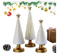 Night Starry Christmas Tree - Christmas Ornaments | 3 Pieces Chriistmas Tree Resin Decoration | Holiday Party Supplies for Bedroom Living Room Apartment Dormitory School Classroom Car Home