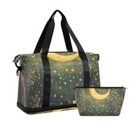 Night Under Blue Stars Moon Sac de sport avec sangle réglable pour salle de sport multifonction, Nuit sous les étoiles bleues lune, 1 size