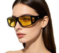 Night Vision Glasses For Driving Polarized Anti Glare Adjustable Lens Sunglasses | Lightweight PC Night Driving Eyewear For Women Men, Cycling Fishing Hiking Outdoor Sports | Nights Drivings