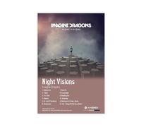 Night Visions Pop Rock Band Imagine Affiches Dragons Décoration de chambre Cadeau pour fan d'album de musique Poster sur toile Décoration murale pour salon, chambre à coucher 30,5 x 45,7 cm (30 x 45,7