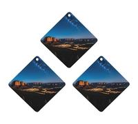 Night Western Style Lot de 3 désodorisants à suspendre pour voiture, maison, bureau, style blanc