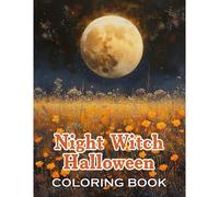 Night Witch Halloween Coloring Book: 100+ Unique And Beautiful Designs For All Ages