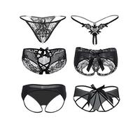 Nightaste Culottes G-String en Dentelle Florale pour Femme Petit Style2