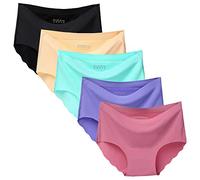Nightease Culottes de sous-vêtements sans Coutures pour Femmes Lot de 5 pièces Seamless No Show Slips (Small, 5Couleurs)
