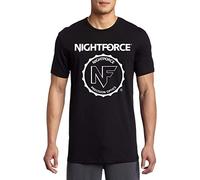 Nightforce Rifle Scopes Sports Optics Hunting Shooting Tee Shirt Mens Fashion Personality Graphic Tee Shirt Round Neck Short Sleeves Cotton T-Shirt Plus Size Tees Top Clothing Black XL