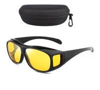 Nightglo Lunettes，lunettes de vision nocturne， lunettes de conduite de nuit anti-éblouissantes efficacement des phares venant en sens inverse， Trés légères, Elles offrent plus de clarté dans l'obscur