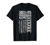 Nighthawk F117 Drapeau américain Camouflage Militaire T-Shirt