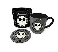 Nightmare Before Christmas Chope And Coaster Gift Tin Set Nouveau Officiel