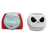 Nightmare Before Christmas Disney The Jack & Sally Sculpted Mini Mugs | Set of 2