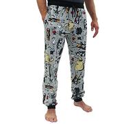 Nightmare Before Christmas Mens Holiday Jogger Lounge Pajama Pant (X-Small, Grey)