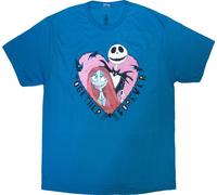 Nightmare Before Christmas - "Together Forever" T-Shirt für Herren/Damen Uni RO13346 (S) (Blau)