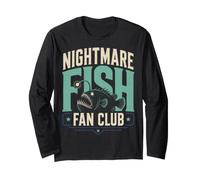 Nightmare Fish Fan Club Humor Deep Sea Nerd Quote Manche Longue