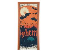 Nightmare Halloween Jack-o'-Lantern Pumpkin Spooky Skeleton Christmas Door Covers 89 x 79 In Hello Spring Banner Holiday Party Supplies M